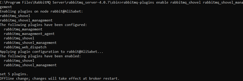 cmd rabbitmq management